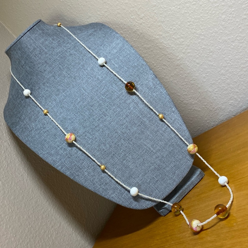 Hilary London Murano Glass Bead Necklace